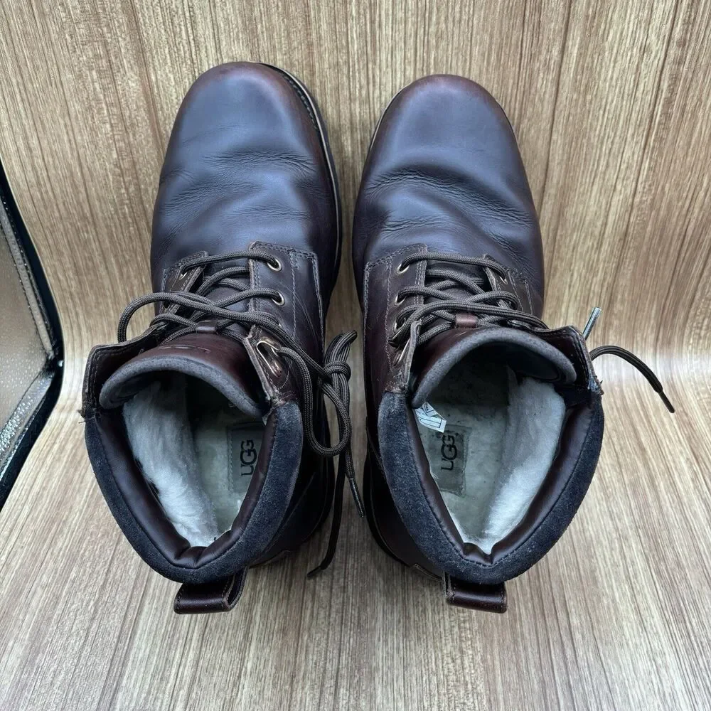 UGG SETON TL STOUT LEATHER SHEEPSKIN WATERPOOF BOOTS MEN'S SIZE‎ US 12 (1008146)